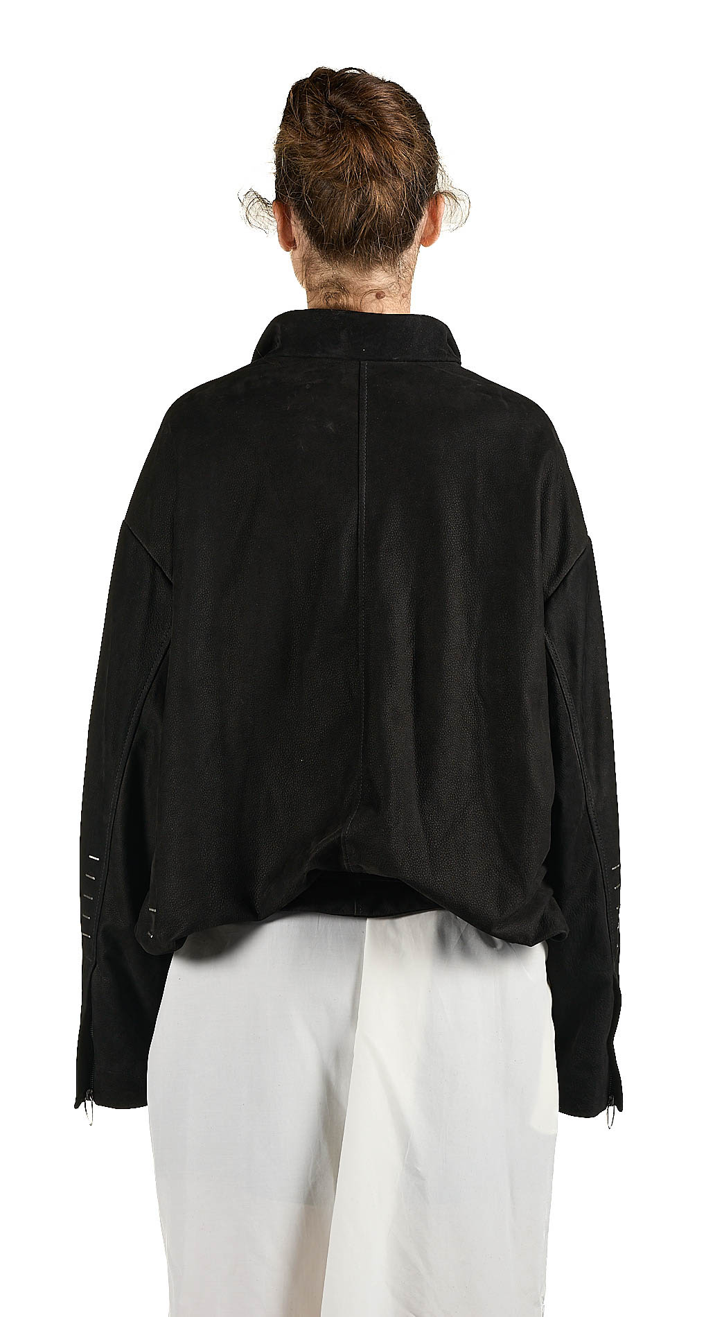 DANIELE BASTA LEATHER AND SILVER JACKET